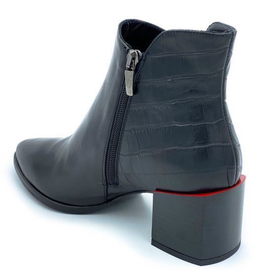 Ботильоны Mot CLe черные кожаные демисезонные - фото 3, 