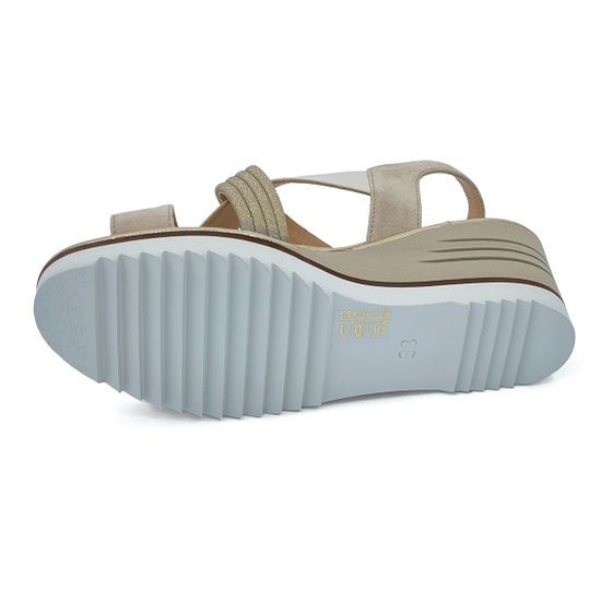 Босоножки Donna Soft бежевые замша/кожа - фото 4, DS1822 DS