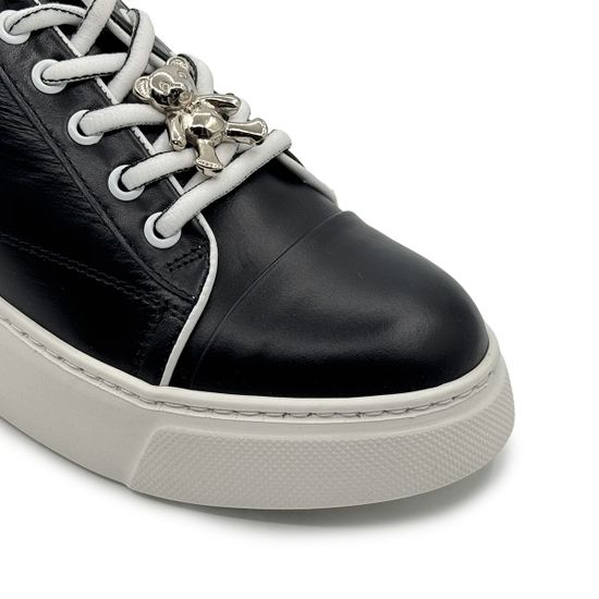 Кеды CV COVER черные кожаные демисезонные - фото 6, 456-02 COV NERO