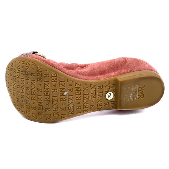 Балетки Renzi натуральная замша/лак розовые - фото 4, 501104 RZ