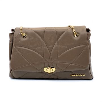 Сумка Di Gregorio бежевая кожаная - фото 1, 8847 DG TAUPE