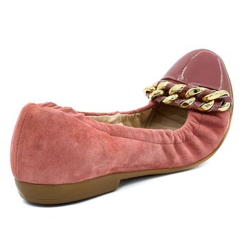 Балетки Renzi натуральная замша/лак розовые - фото 2, 501104 RZ