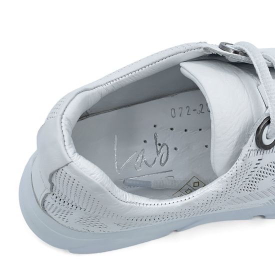Кроссовки Lab Milano белые кожаные перфорированные - фото 7, 