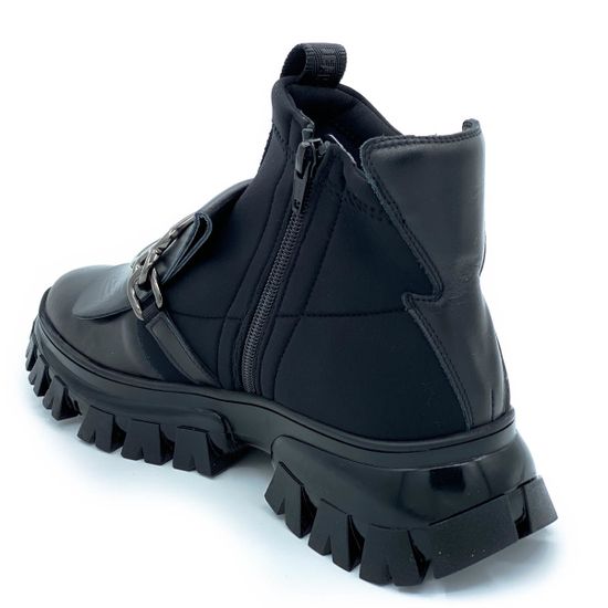 Ботинки Jeannot черные кожаные демисезонные - фото 3, 