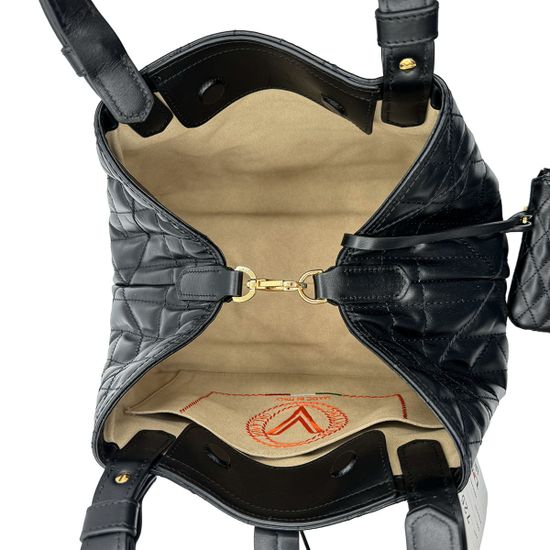 Сумка Valentino Orlandi черная кожаная c кошельком - фото 5, 7254 VO NERO