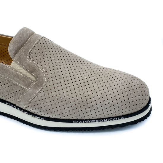 Слипоны Giampieronicola бежевые нубук - фото 6, M40256 GPN