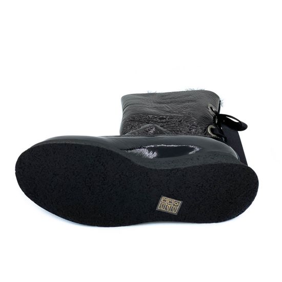 Ботинки Tuffoni черные из лакированной кожи Байка - фото 4, 