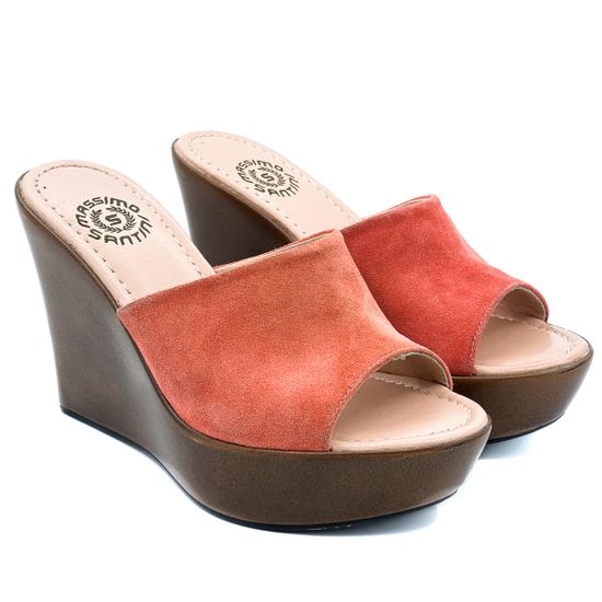 Сабо Santini замшевые красные aragosta - фото 7, 