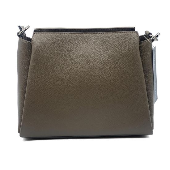 Сумка Di Gregorio бежевая кожаная - фото 3, 