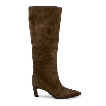 Сапоги TUFFONI коричневые замшевые на байке - фото 1, 1025025VB TUF MORO