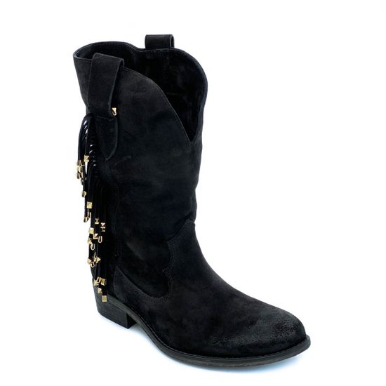 Полусапоги Mimmu черные замшевые демисезонные - фото 3, F431K4 MIM NERO