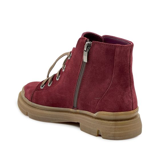 Ботинки CV COVER бордовые замшевые на байке - фото 3, 78231-1 COV