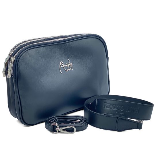 Сумка кросс-боди Renato Angi черная кожаная - фото 2, 