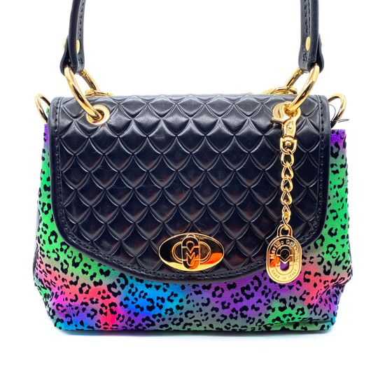 Сумка Marino Orlandi черная кожаная мультиколор - фото 2, 