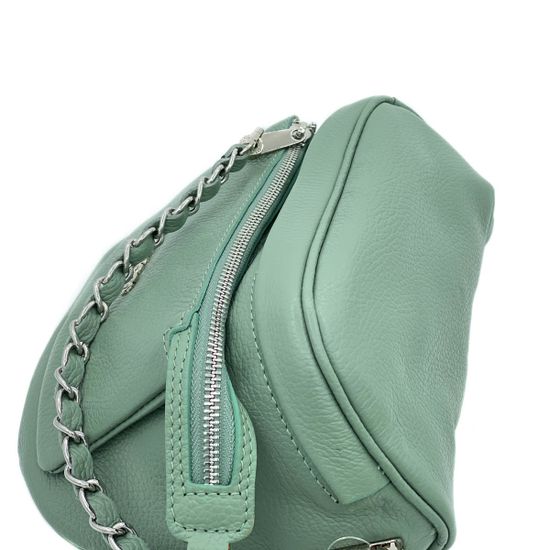 Сумка Di Gregorio зеленая кожаная - фото 4, 