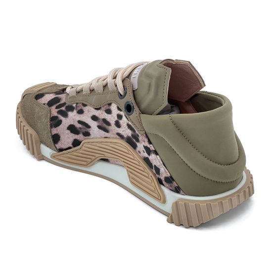 Кроссовки Tuffoni кожа/замша бежевые/леопард - фото 3, 