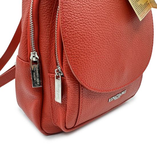 Сумка-рюкзак Renato Angi красная кожаная - фото 4, 3360401 RA ROSSO