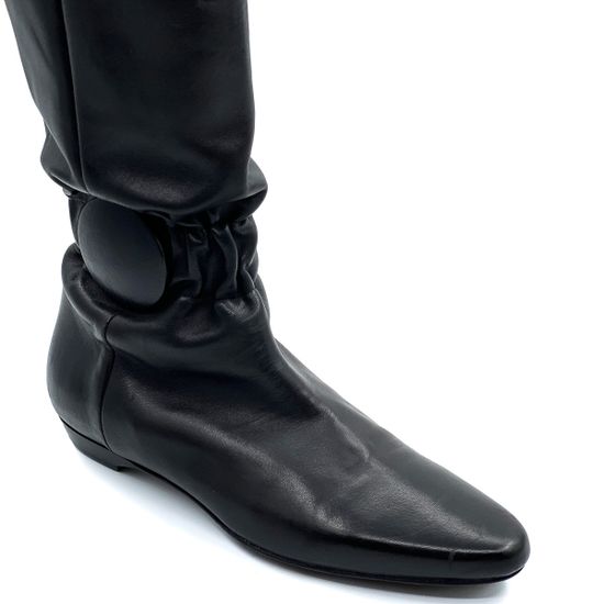 Сапоги женские Gianmarco Lorenzi черные кожа демисезонные - фото 6, 