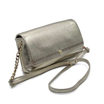 Клатч Marina Creazioni золотого цвета кожаный - фото 2, B6113 MC ORO