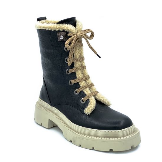 Ботинки Ilasio Renzoni черные кожаные Байка - фото 2, 3761 IR