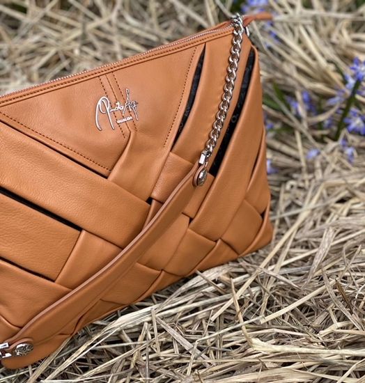 Сумка Renato Angi рыжая кожаная плетеная - фото 6, 2703581 RA MORO