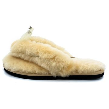 Меховые сланцы Lab Milano - фото 1, M12103 LAB BEIGE