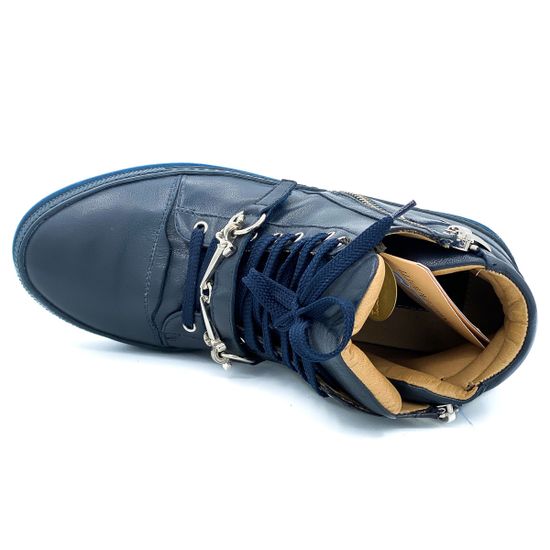 Ботинки женские Cesare Paciotti демисезонные кожаные синие - фото 5, 