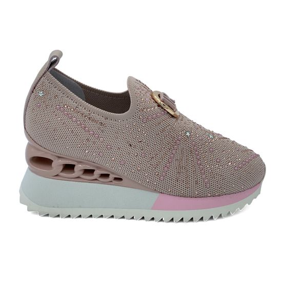 Кроссовки Ilasio Renzoni кожа и текстиль стрейч розовые - фото 1, 