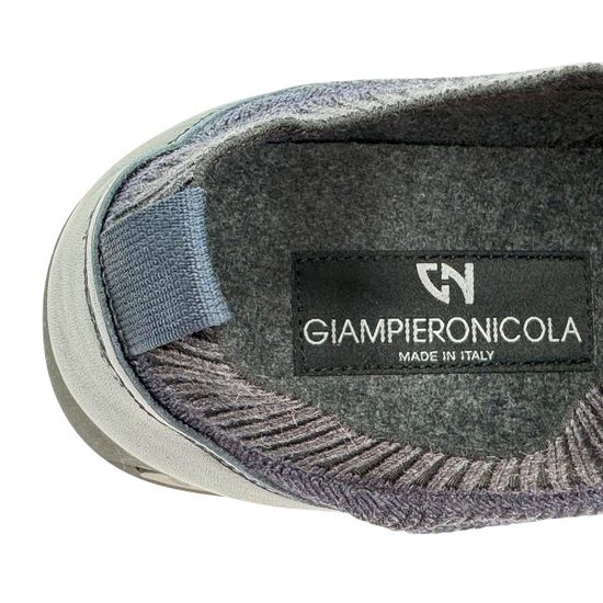 Кроссовки GIAMPIERONICOLA синие/черные кожа/текстиль на байке - фото 7, M393148A GPN BLU