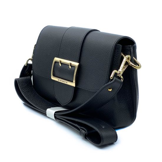 Клатч Di Gregorio черный кожаный - фото 2, 