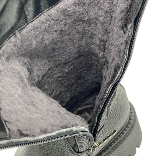 Полусапоги Ilasio Renzoni черные кожаные МЕХ - фото 7, 5032 IR NERO