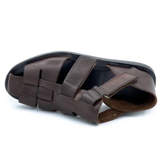 Сандалии Emozioni коричневые кожаные - фото 5, 