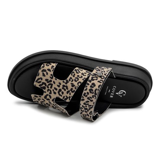 Сабо CV Cover леопардовый принт замшевые - фото 5, 1623-25 COV LEO