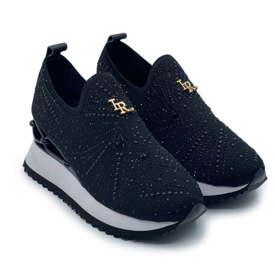 Кроссовки Ilasio Renzoni черные стрейч текстиль - фото 7, 