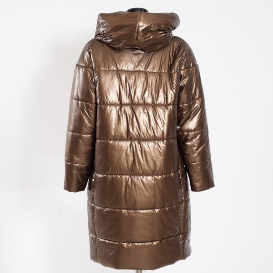 Пуховик VOLPI удлиненный золотого цвета - фото 4, 1105 VO