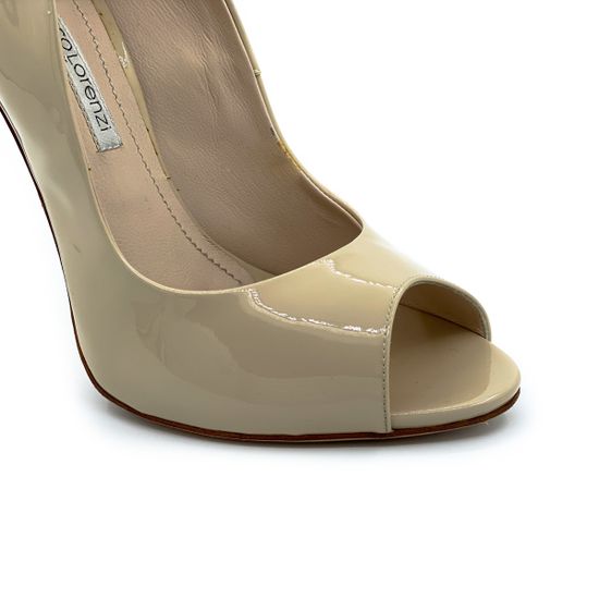 Туфли Gianmarco Lorenzi бежевые из лакированной кожи - фото 6, P4D0G1072 GML