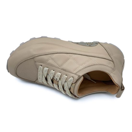 Кроссовки Nila&amp;Nila бежевые кожаные - фото 5, ZN10882 NIL BEIGE