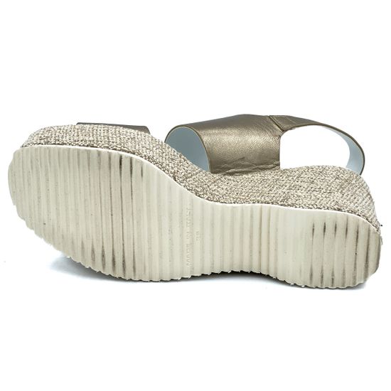 Босоножки Jeannot бронзовые кожаные - фото 4, 