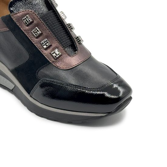 Сникеры Donna Soft черные/коричневые замша/наплак демисезонные - фото 6, DS1617 DS MORO