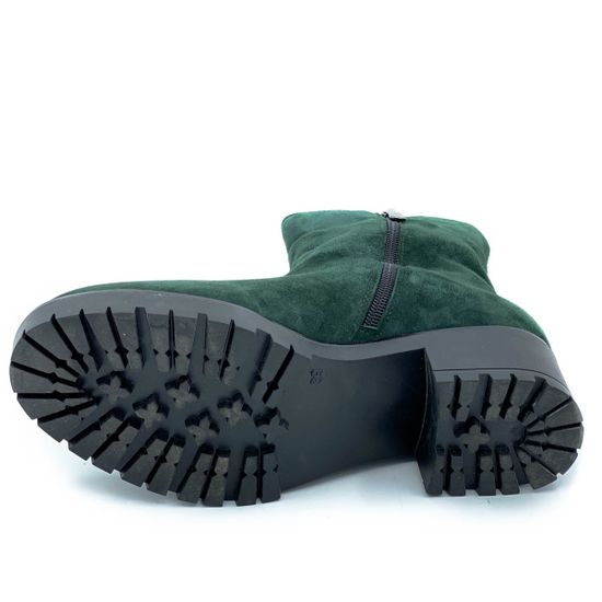 Ботинки Cover зеленые замшевые МЕХ - фото 4, 280-2 COV