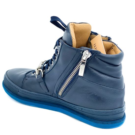 Ботинки женские Cesare Paciotti демисезонные кожаные синие - фото 3, 