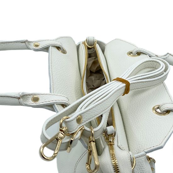 Сумка Marina Creazioni белая кожаная - фото 5, 