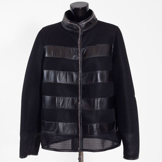 Куртка VOLPI натуральная кожа черного цвета с перфорацией - фото 1, 1877 VO