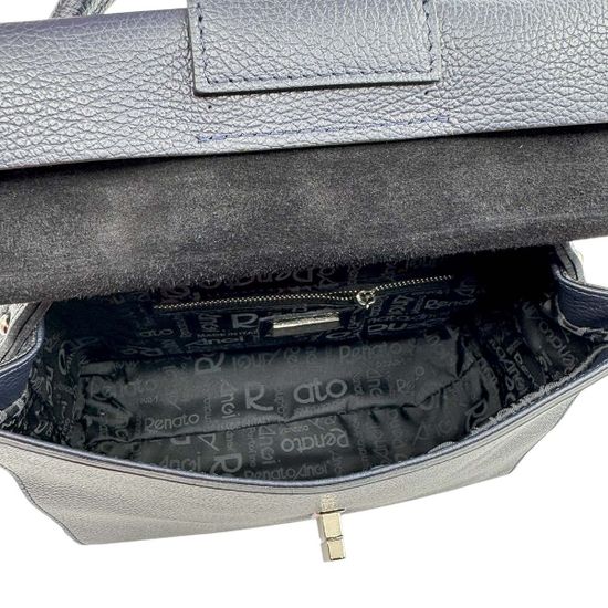 Сумка Renato Angi синяя кожаная - фото 6, 3452801 RA BLU