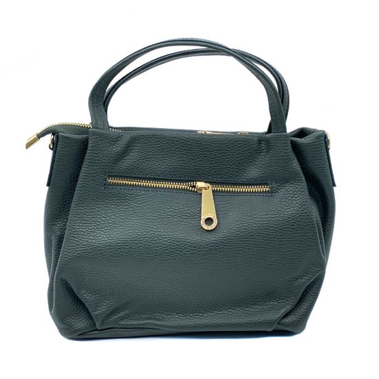 Сумка Di Gregorio зеленая кожаная - фото 3, 