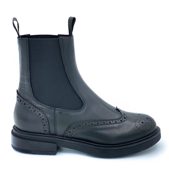 Ботинки Mimmu черные кожаные демисезонные - фото 1, FK3311 MIM