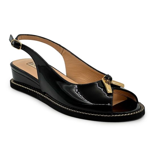 Босоножки ilasio Renzoni черные лакированная кожа - фото 2, H6590 IR NERO