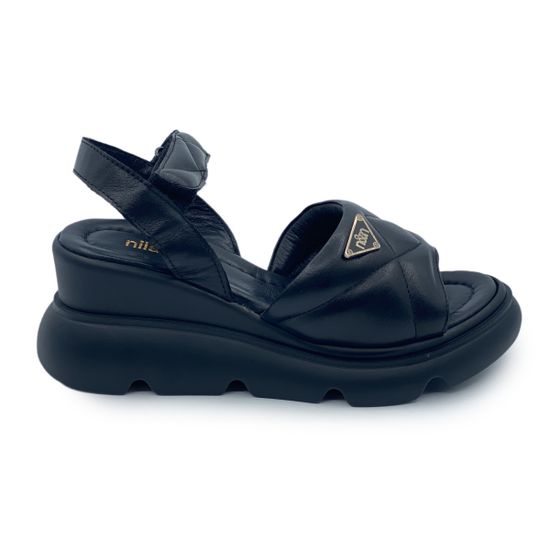 Босоножки NILA&amp;NILA черные кожаные - фото 1, ET1122 NIL NERO