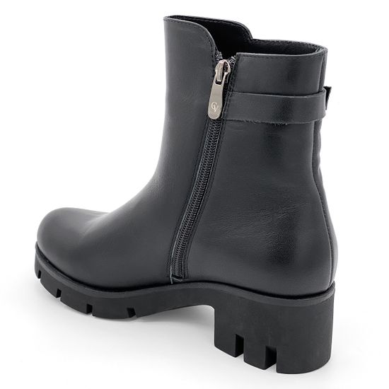 Ботинки Cover черные кожаные МЕХ - фото 3, 