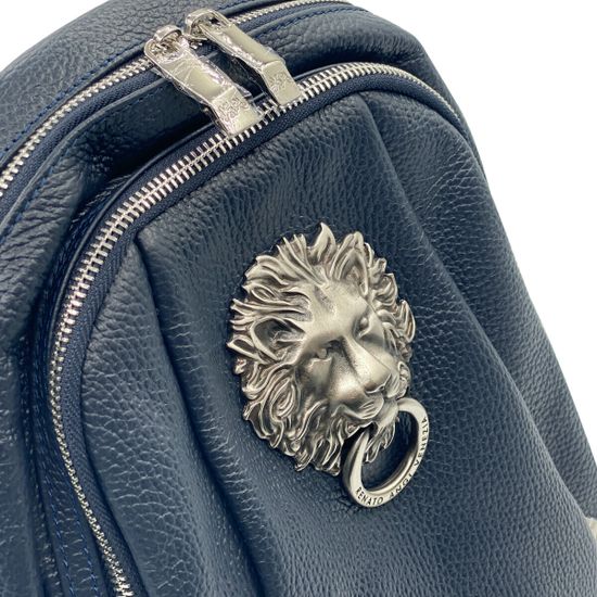 Рюкзак Renato Angi синий кожаный - фото 4, 